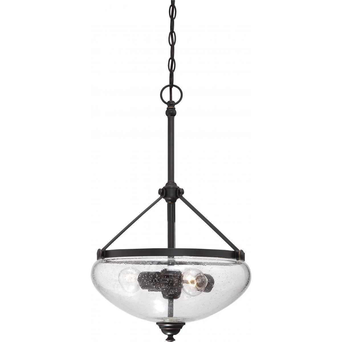 Nuvo 60-5547 - Laurel - 3 Light Pendant w/Clear Seeded Glass