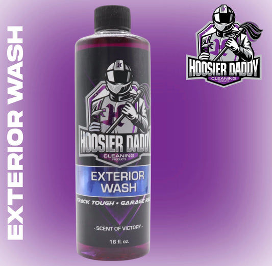 Hoosier Daddy 16oz Car Exterior Cleaner Concentrate - Removes Dirt, Bugs, & Road Grime - Safe for Paint, Glass, & Chrome - Dilutes for Multiple Uses(8-Pack)