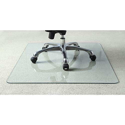 Lorell Chairmat Tempered Glass 46"Wx36"Lx1/4"H Clear 82833