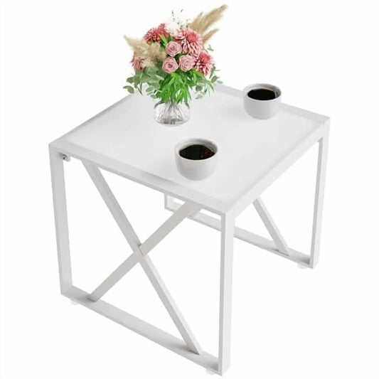 SUNLEI 3 Pcs Patio Outdoor Furniture Set, Porch Chairs Conversation Sets with Glass Coffee Table, Outside Metal Sofa Set for Garden, Balcony, Poolside, Backyard, Blue