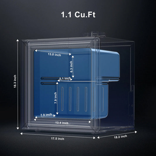 ADT 1.1 cu ft Upright Display Freezer with Glass Door for home use and POS
