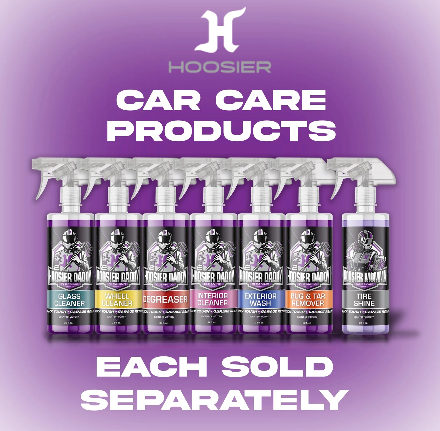 Hoosier Daddy 16oz Car Exterior Cleaner Concentrate - Removes Dirt, Bugs, & Road Grime - Safe for Paint, Glass, & Chrome - Dilutes for Multiple Uses(8-Pack)