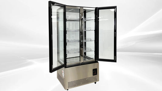 Cooler Depot 4 Sided Glass Standing Gelato Freezer Display DL-600F ETL NSF Certified
