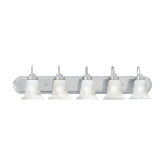 Elk Home Homestead 5-Light Painted Bronze Vanity Light with Alabaster Glass