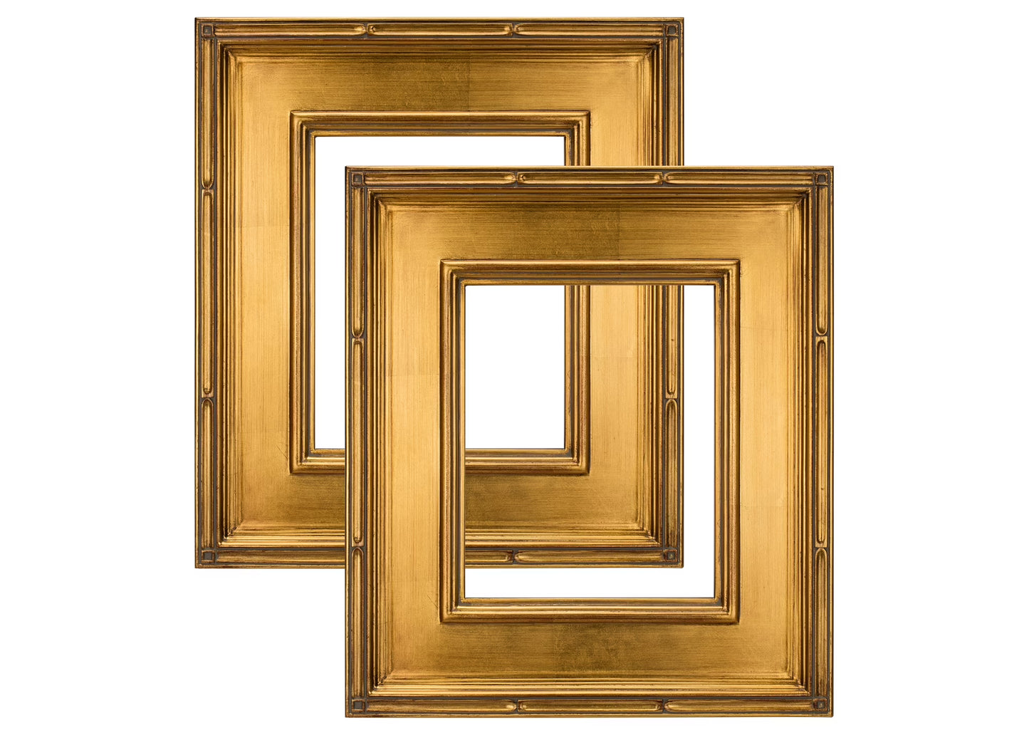 Creative Mark Museum Plein Aire Ornate Picture Frame - 11x14" - Gold Leaf - Pack of 2, High-End Antique Style Frames - Open Back with No Glass or Backing