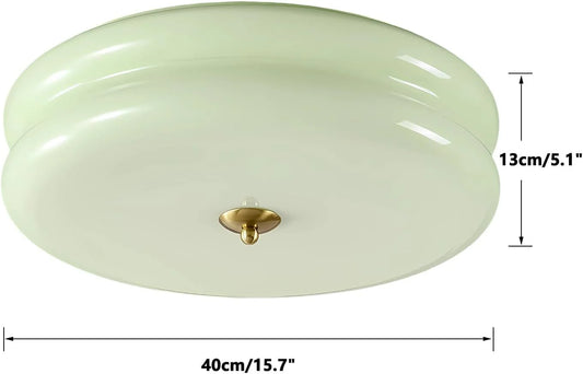 KCO Lighting Mid Century Modern LED Ceiling Lights Mint Green Glass Ceiling Lamp Large Hallway Ceiling Light