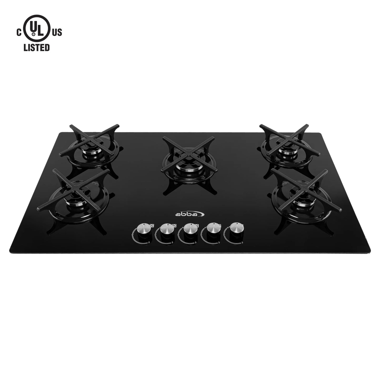 Gas On Glass Cooktop with Sealed Burners, Tempered Glass Table with 1 Ultra Fast Burner, Easy to Clean, 36 in , Abba Appliances
