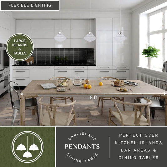 Huntley 1 Light Satin Nickel Farmhouse Schoolhouse Pendant Clear Glass
