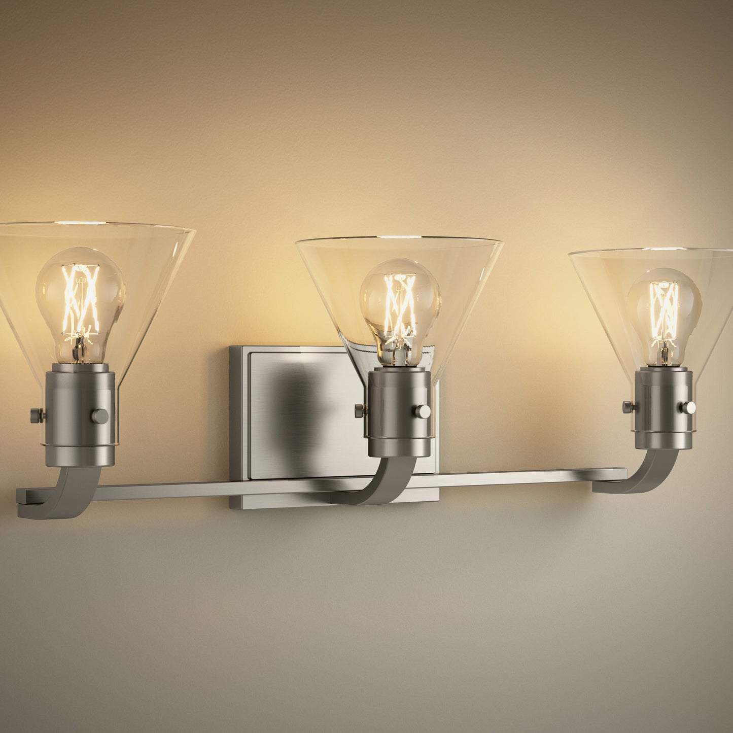 Kohler Orime Three-light Flared Glass Shade Wall Sconce