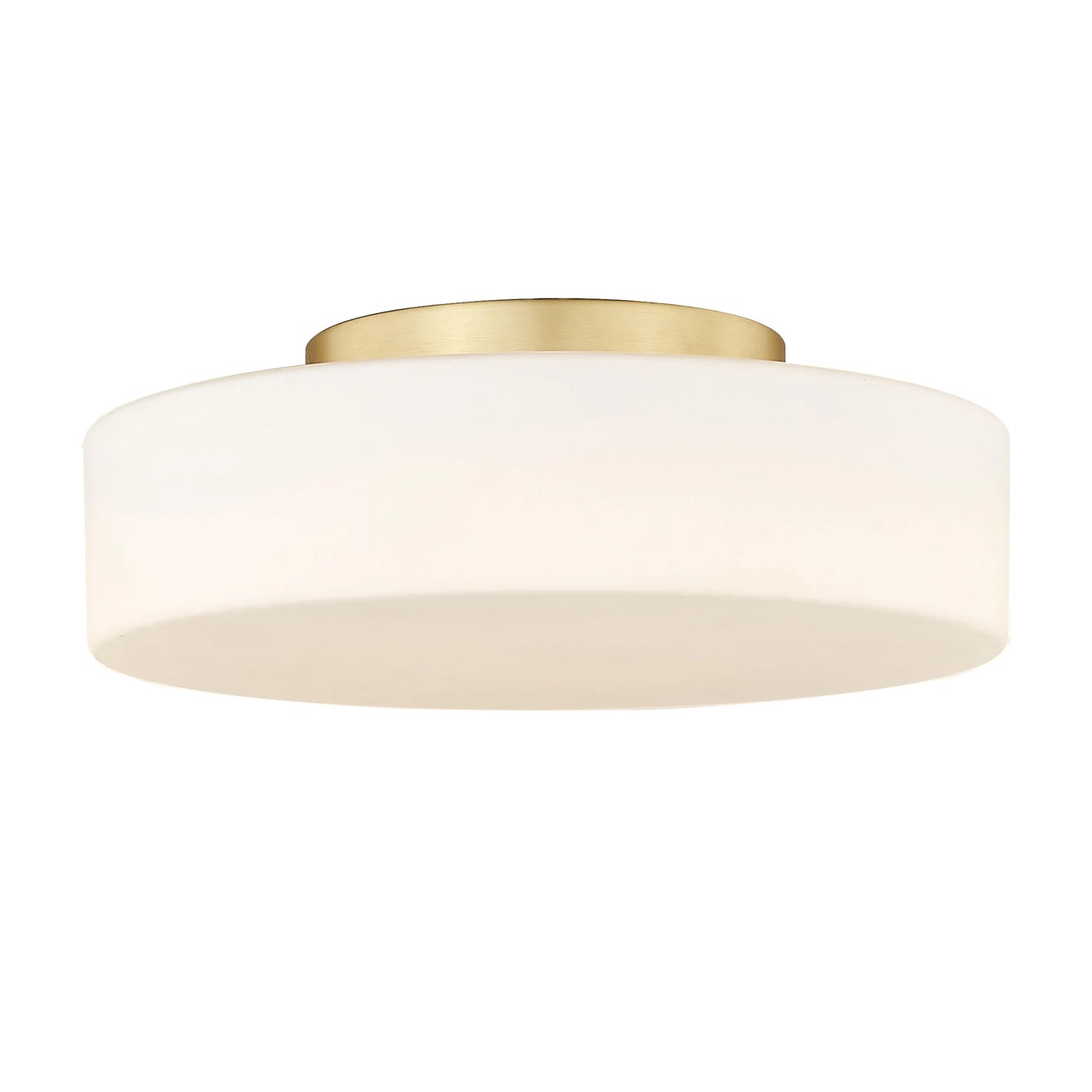 Toli LED Flush Mount in Matte Black and Opal Glass