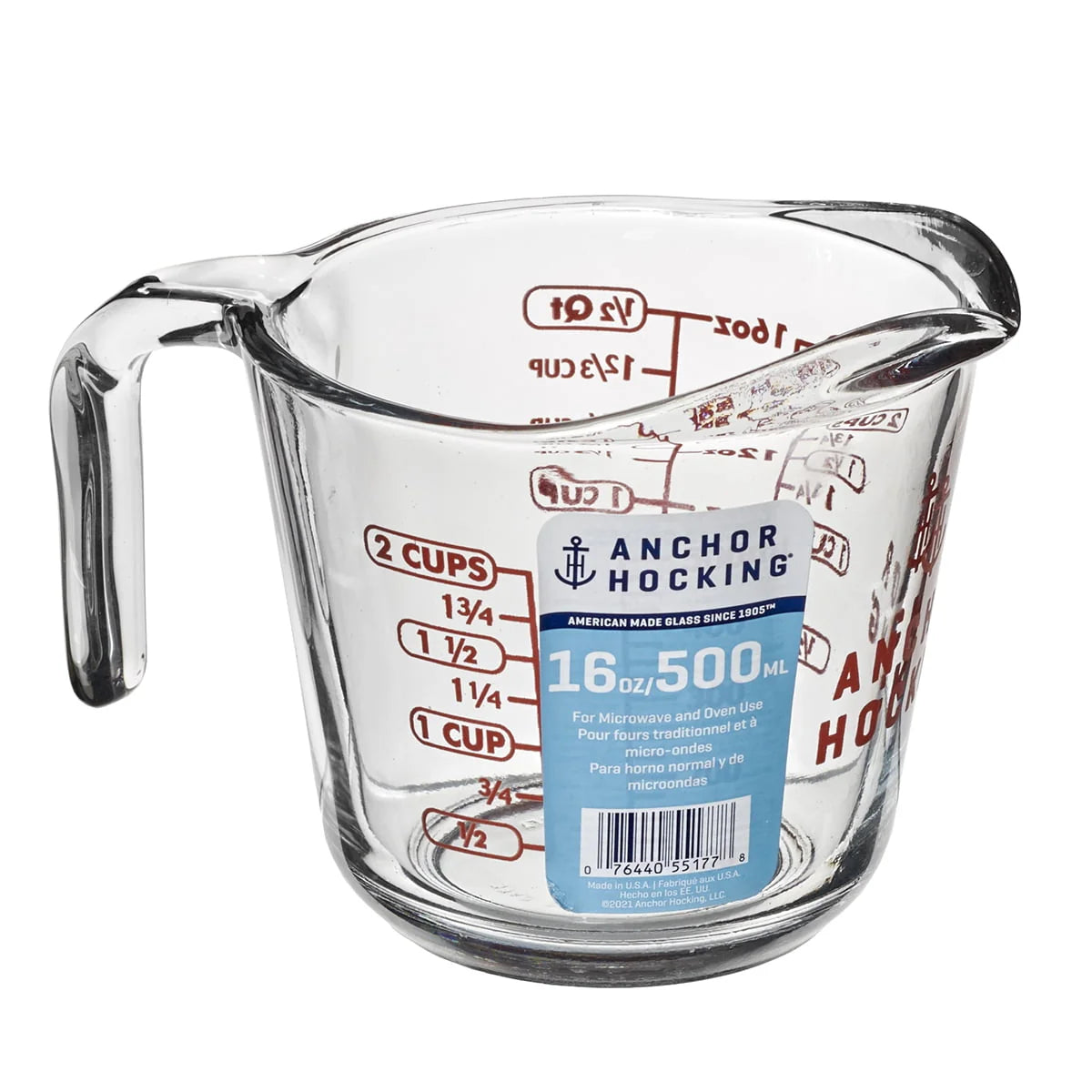 Anchor Hocking Glass Measuring Cup, 2 Cup