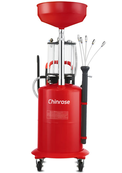 2024 Upgraded Design Pneumatic Oil Drainer & Extractor | Waste Oil Drain Tank | High-Quality Tempered Glass Measuring Cup