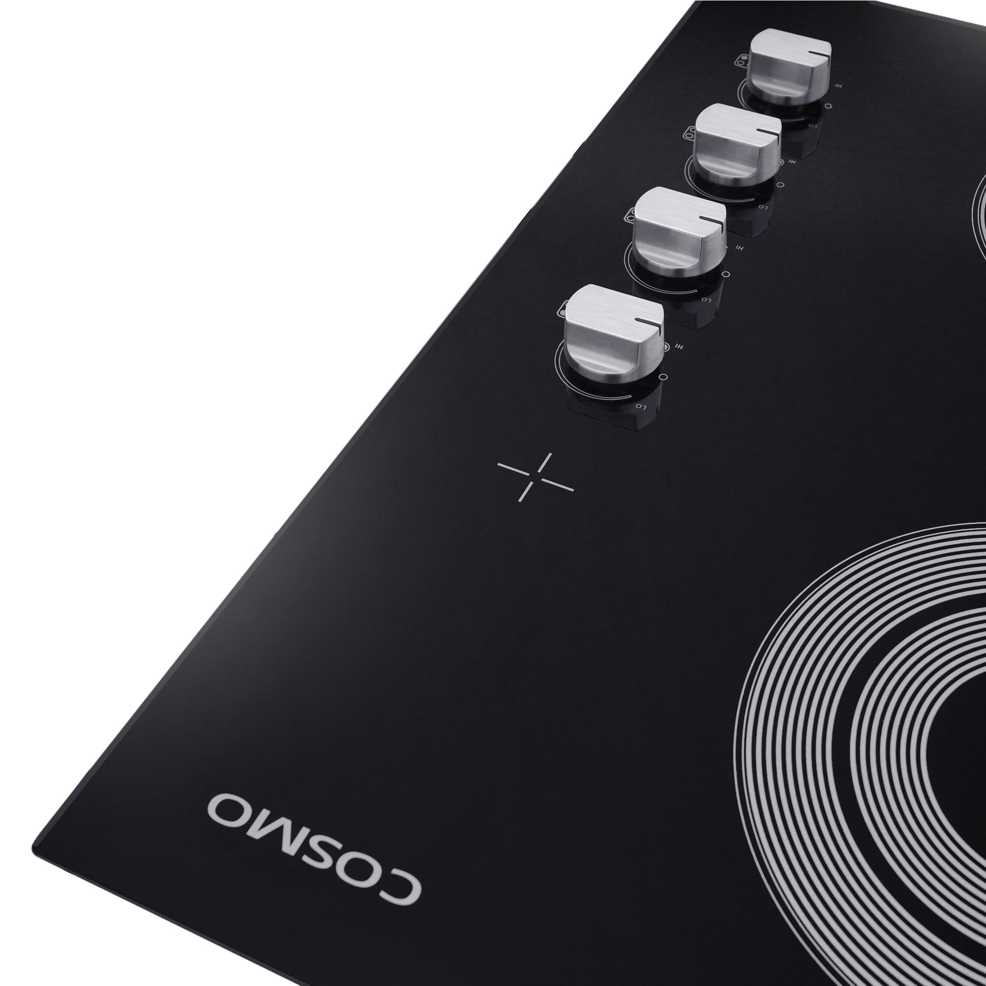 24 in. Electric Ceramic Glass Cooktop with 4 Elements Dual Zone Element