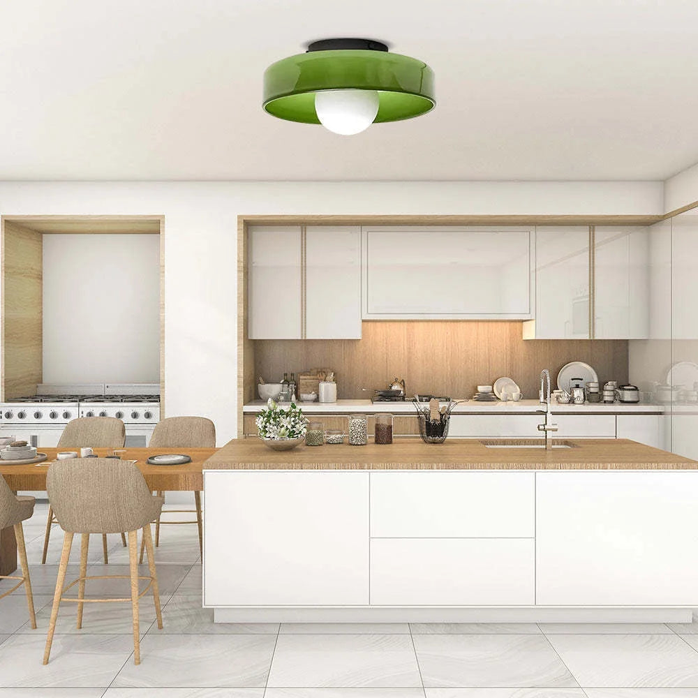 Arturesthome Modern Glass Semi Flush Mount Ceiling Light Fixture