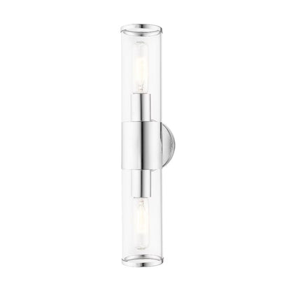 Livex Lighting Banca 2-Light Metal & Glass ADA Vanity Sconce in Polished Chrome