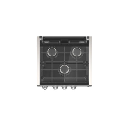Furrion 2021123893 Slide-In 3 Burner Gas RV Cooktop with Glass Cover - 20", Stainless Steel