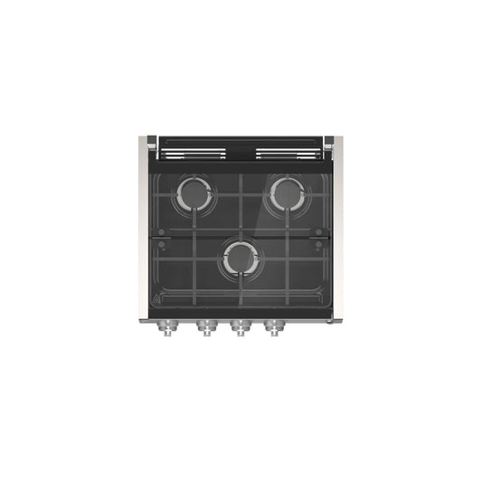Furrion 2021123893 Slide-In 3 Burner Gas RV Cooktop with Glass Cover - 20", Stainless Steel