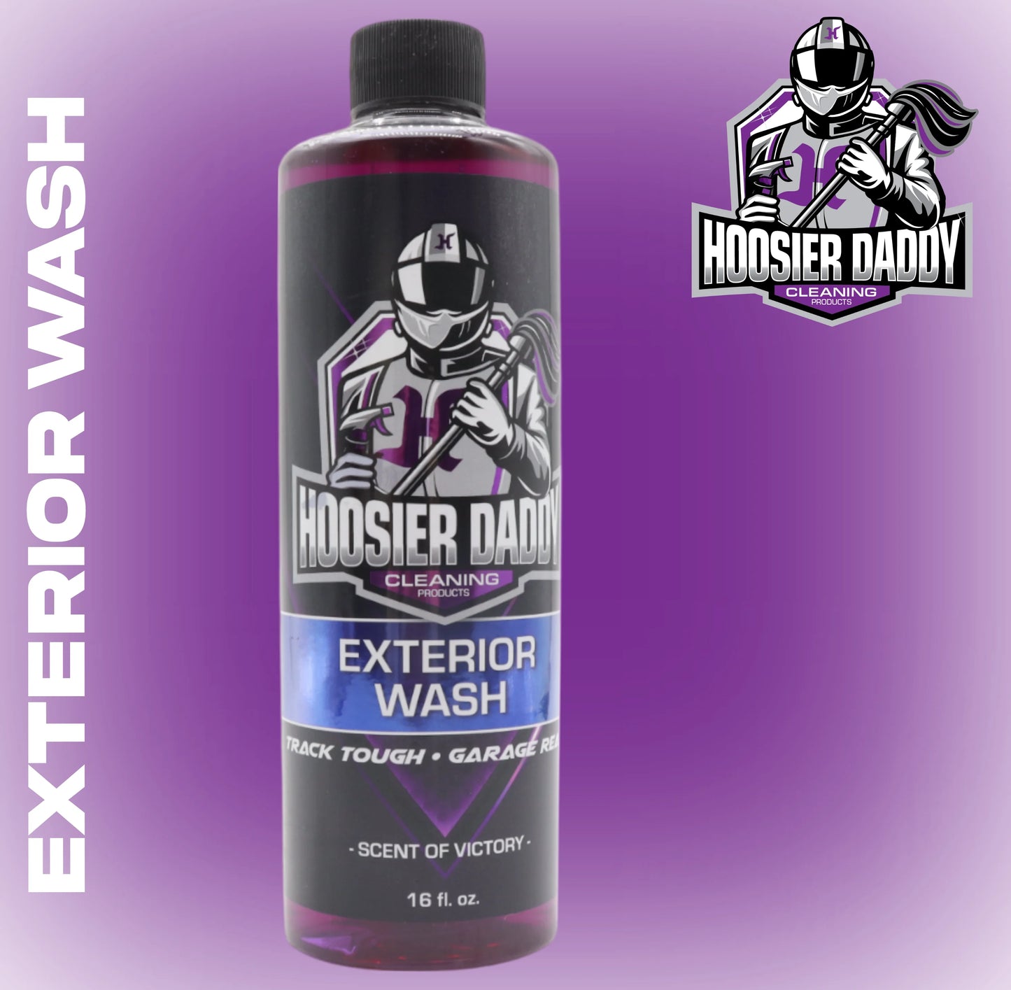 Hoosier Daddy 16oz Car Exterior Cleaner Concentrate - Removes Dirt, Bugs, & Road Grime - Safe for Paint, Glass, & Chrome - Dilutes for Multiple Uses(10-Pack)