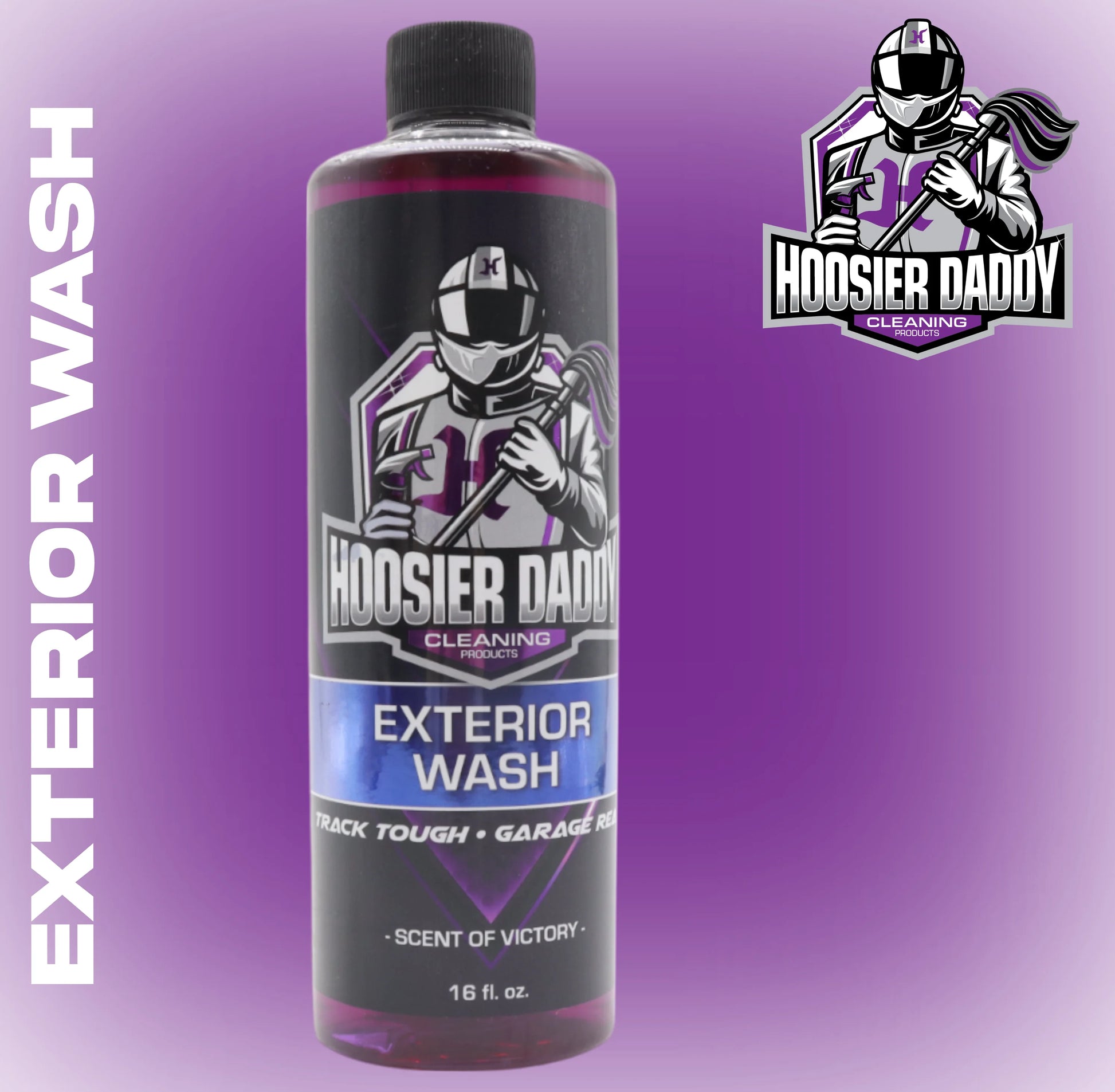 Hoosier Daddy 16oz Car Exterior Cleaner Concentrate - Removes Dirt, Bugs, & Road Grime - Safe for Paint, Glass, & Chrome - Dilutes for Multiple Uses(10-Pack)