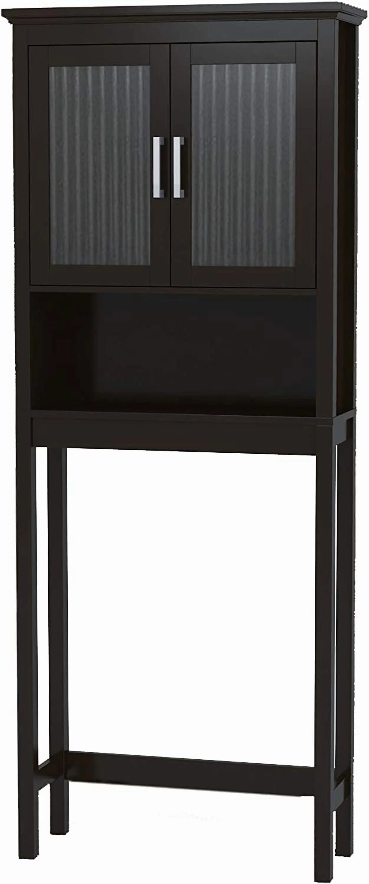 Spirich Bathroom Cabinets over the Toilet Shelf, Freestanding Space Saver Organizer with Tempered Glass for Bathroom White