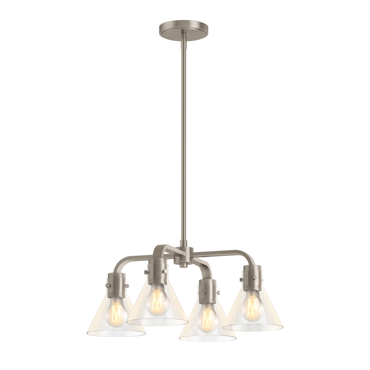 Kohler Orime Four-Light Flared Glass Shade Chandelier