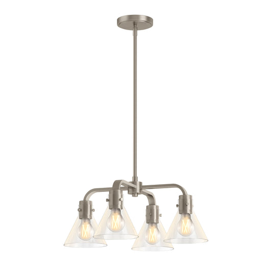 Kohler Orime Four-Light Flared Glass Shade Chandelier