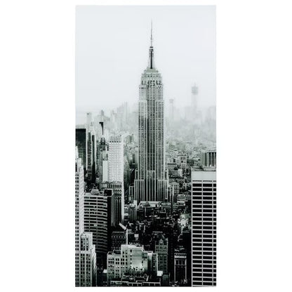 Empire Art Direct Blue Splash Frameless Free Floating Tempered Glass Panel Graphic Wall Art, 72" x 36", Ready to Hang