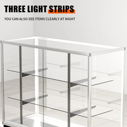 48° D * 20° W * 38° H - full vision glass display case