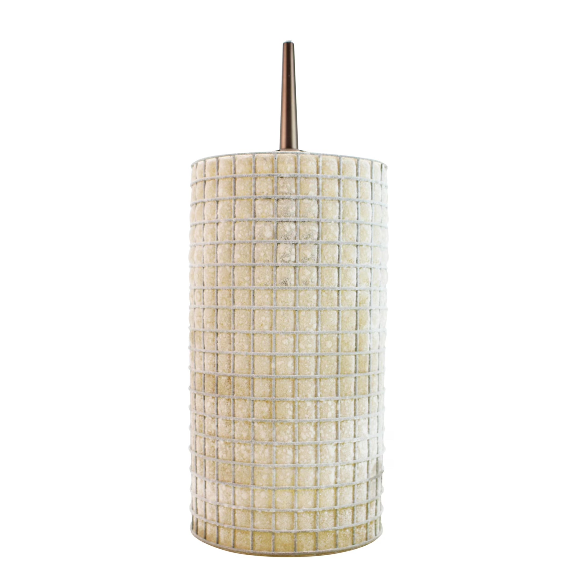 Bruck Lighting BRL110114 Sierra Hand Blown Glass Wire Mesh Ceiling Pendant Sconce Fixture, Amber Glass