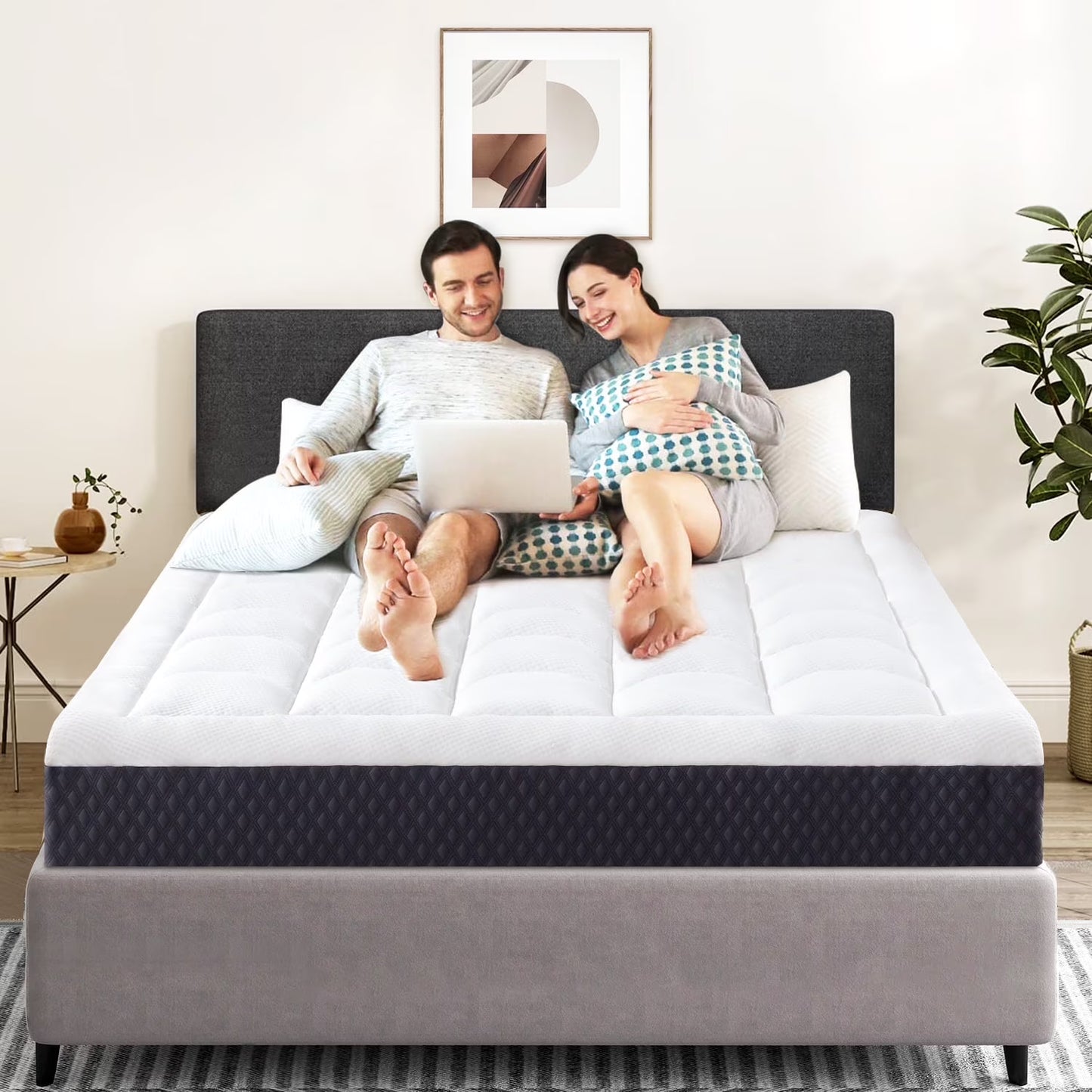 ZUNMOS 10 Inch Twin Memory Foam Mattress for Cool Sleep, CertiPUR-US Certified Pressure Relieving, Removeable Cover Medium Firm Mattresses, Fiberglass Free, Mattress in a Box