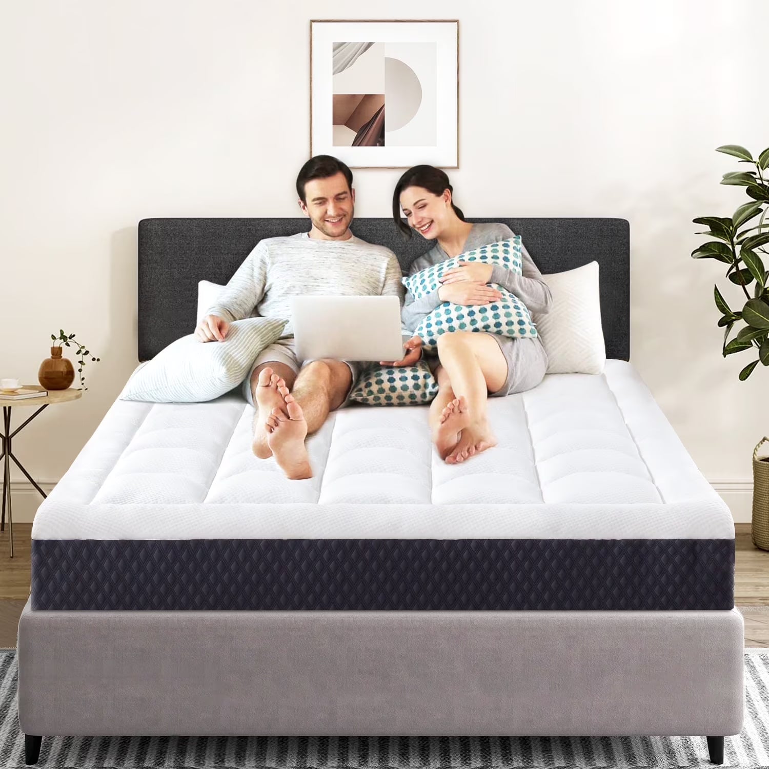 ZUNMOS 10 Inch Twin Memory Foam Mattress for Cool Sleep, CertiPUR-US Certified Pressure Relieving, Removeable Cover Medium Firm Mattresses, Fiberglass Free, Mattress in a Box