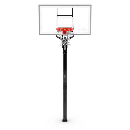 Spalding 60 In. Tempered Glass U-Turn In Ground Basketball Systems Hoop