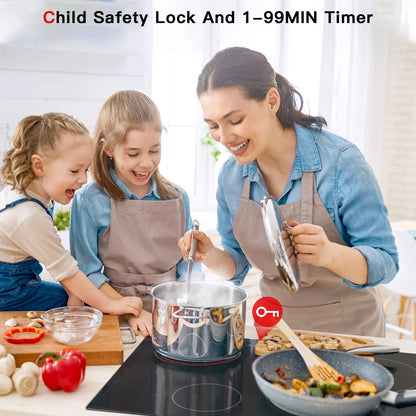 30 inch Electric Cooktop,4 Burner,Built-in,Ceramic Glass Stove Top,Touch Control