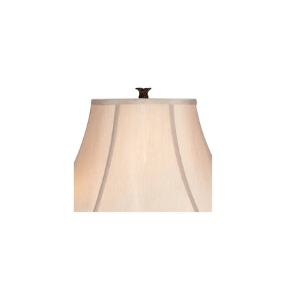 Barnes and Ivy Traditional Floor Lamp 4-Light 63" Tall Lush Bronze Tortoise Glass Font Bell Shade for Living Room Reading Bedroom Office