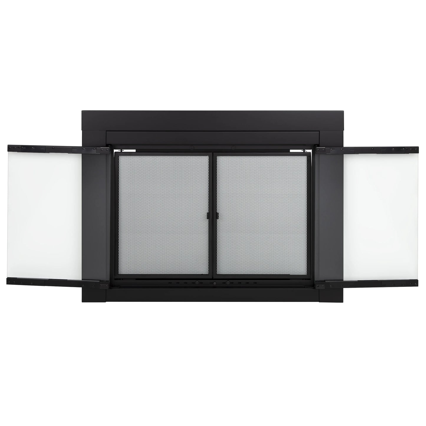 Pleasant Hearth Warming AN-1012 Alpine Fireplace Glass Door for Masonry Fireplaces, Large, Black