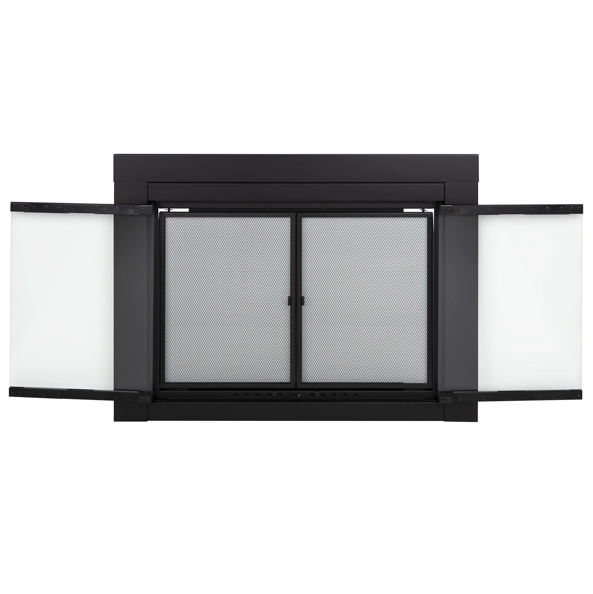 Pleasant Hearth Warming AN-1012 Alpine Fireplace Glass Door for Masonry Fireplaces, Large, Black