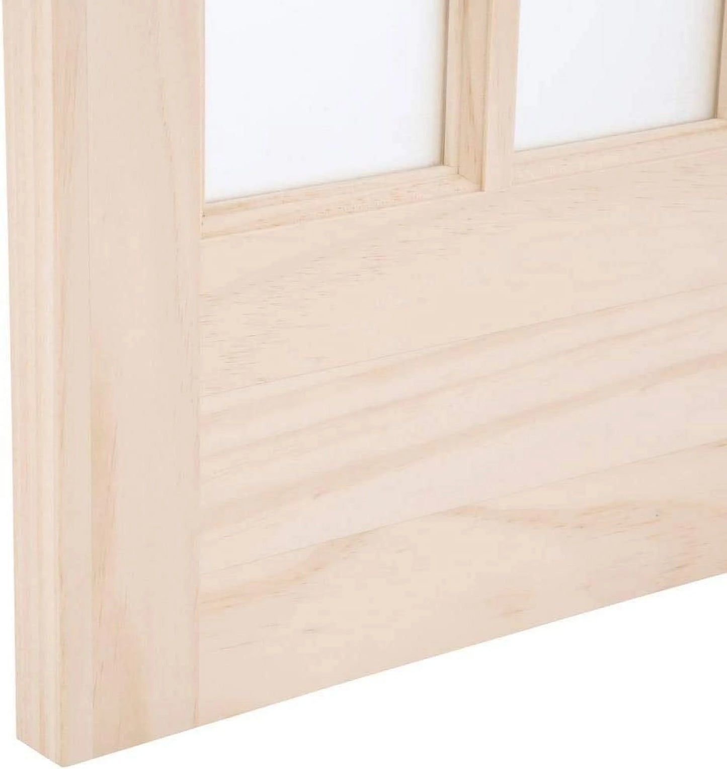AWC Traditional Divided Glass Bifold Door fits 24"w x 80"h Unfinished Pine