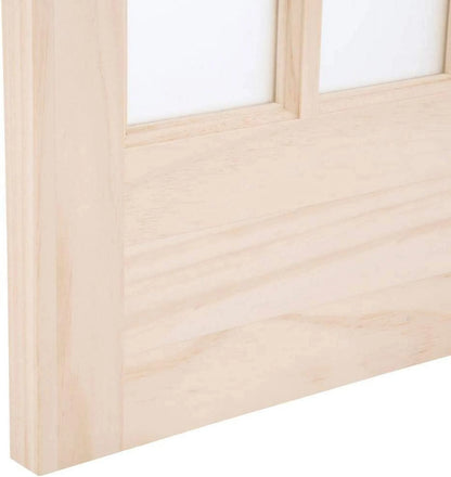 AWC Traditional Divided Glass Bifold Door fits 24"w x 80"h Unfinished Pine