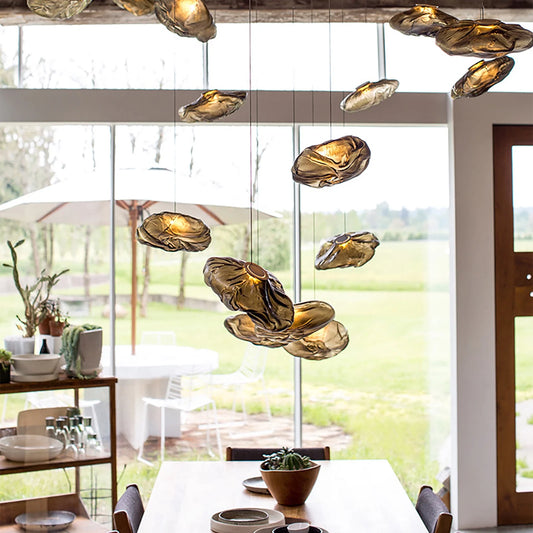 Arturesthome Creative Nordic Glass Pendant Light,Glass Dining Room Kitchen Island,Glass Hanging Lamp
