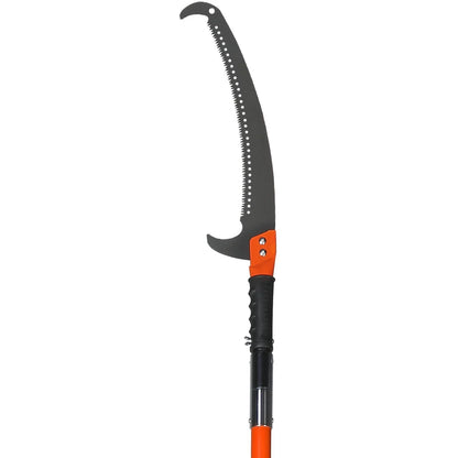 Fiberglass Pole Saw 7.3-27FT, Manual Tree Trimmer for Tall Branches, Sharp Steel Blade, Perfect for Pruning Palms, Shrubs & Garden Maintenance