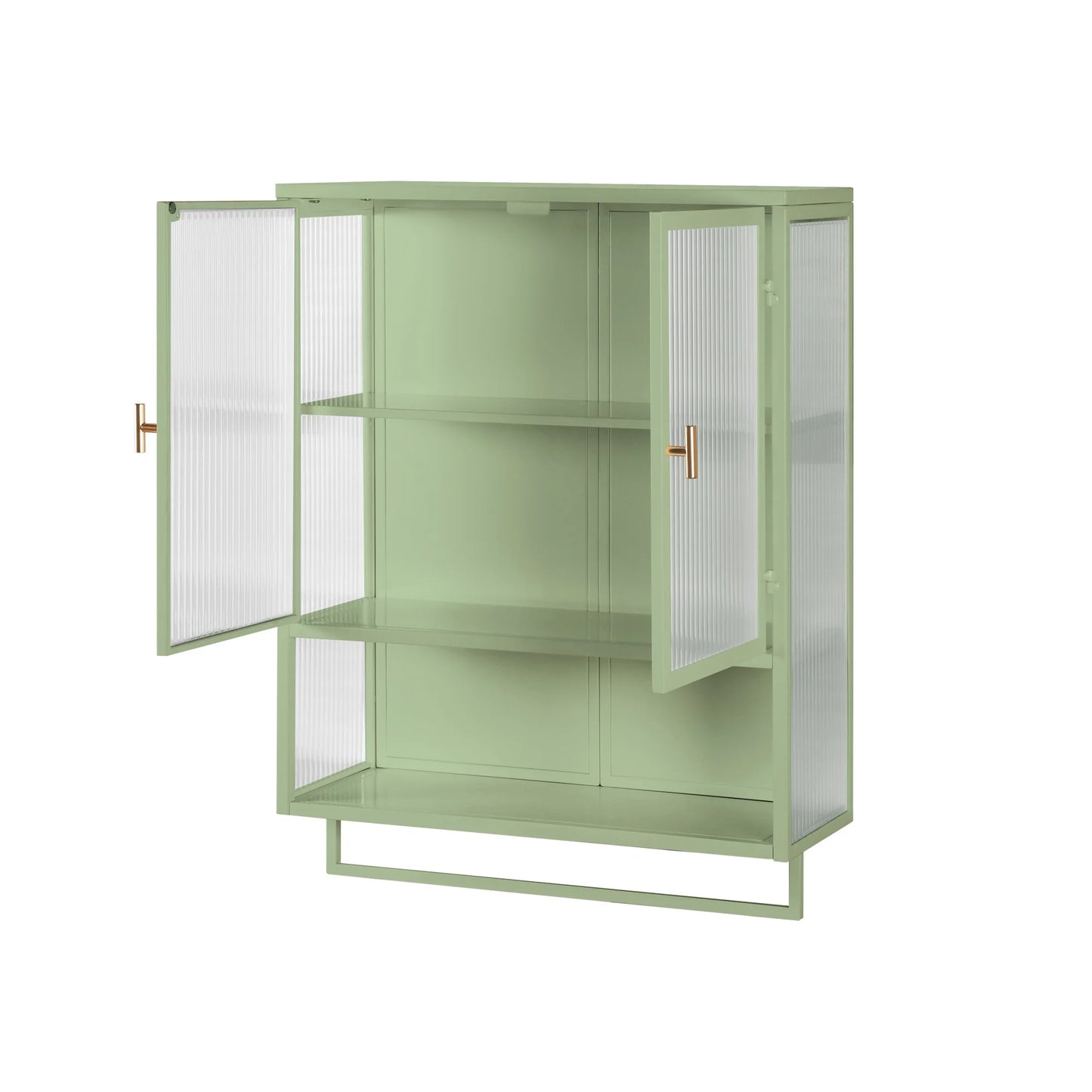 Heyizhuo 23.62" Glass Doors Modern Two-door Wall Cabinet