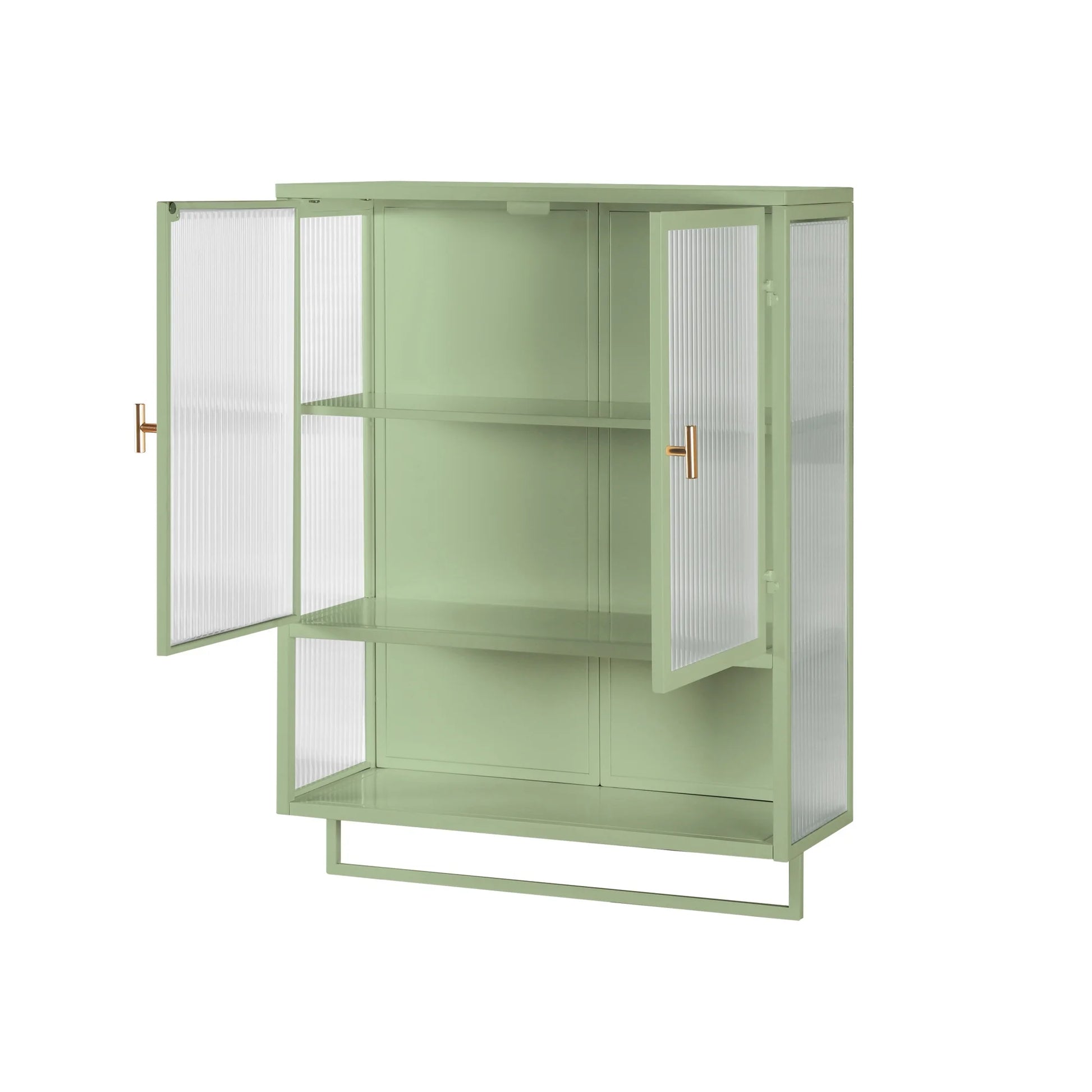 Heyizhuo 23.62" Glass Doors Modern Two-door Wall Cabinet
