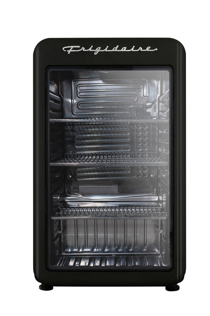 Frigidaire 3.3 Cu. Ft. Retro Refrigerator, Glass Door, Black