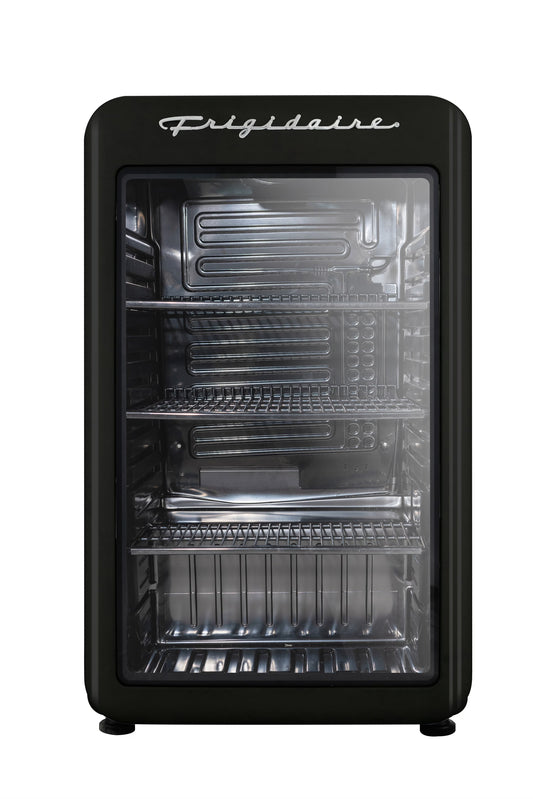 Frigidaire 3.3 Cu. Ft. Retro Refrigerator, Glass Door, Black