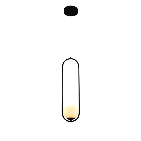 VONN Capri 7" ETL Certified Integrated LED Pendant with Glass Shade in Black
