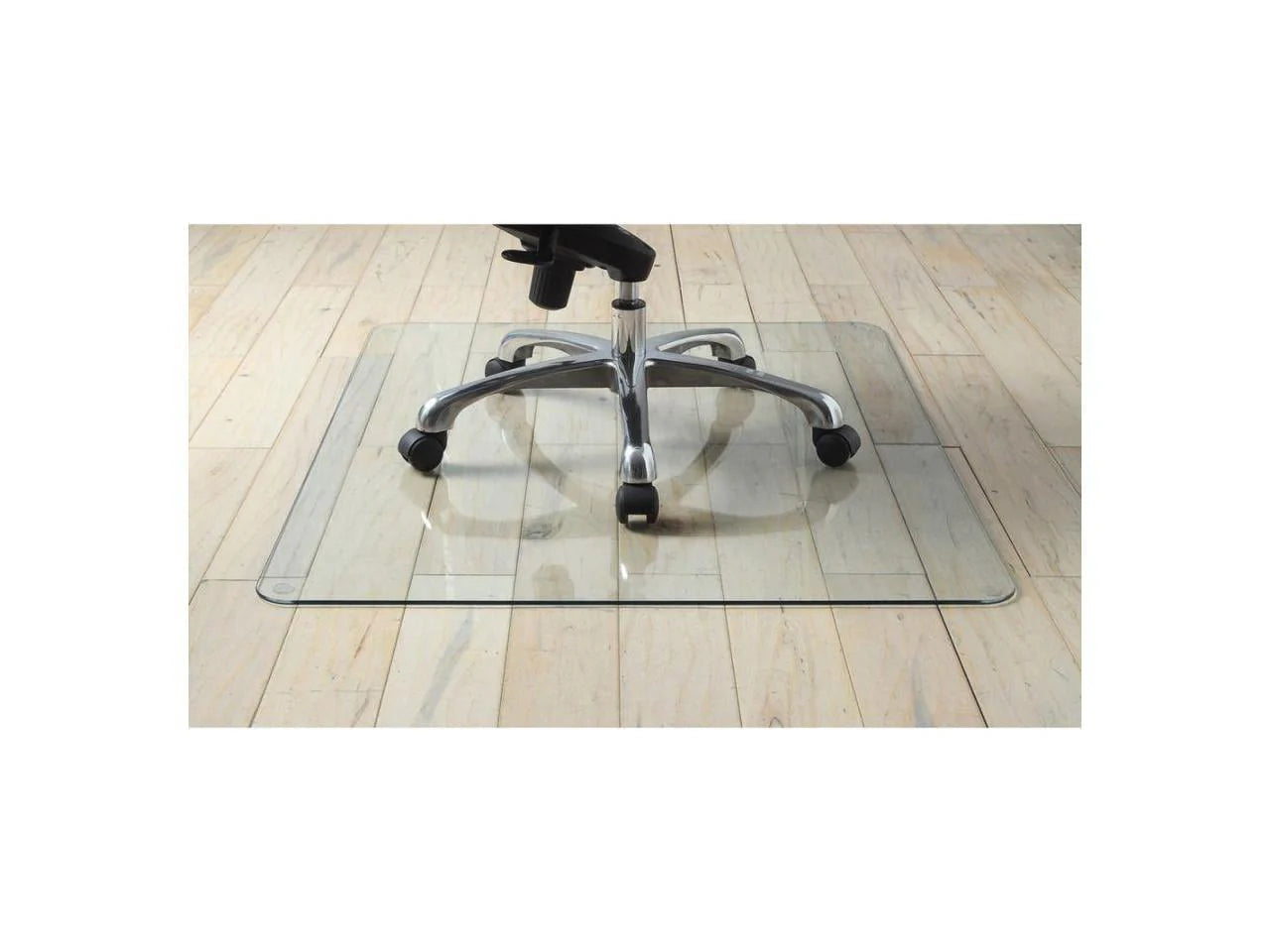 LorellTM Tempered Glass Chair Mat, 48" x 60", Clear
