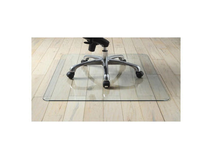 LorellTM Tempered Glass Chair Mat, 48" x 60", Clear