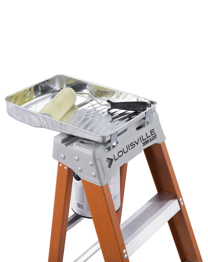 Louisville Ladder 12-Foot Fiberglass Step Ladder, 300-Pound Load Capacity, Type IA, FS1512