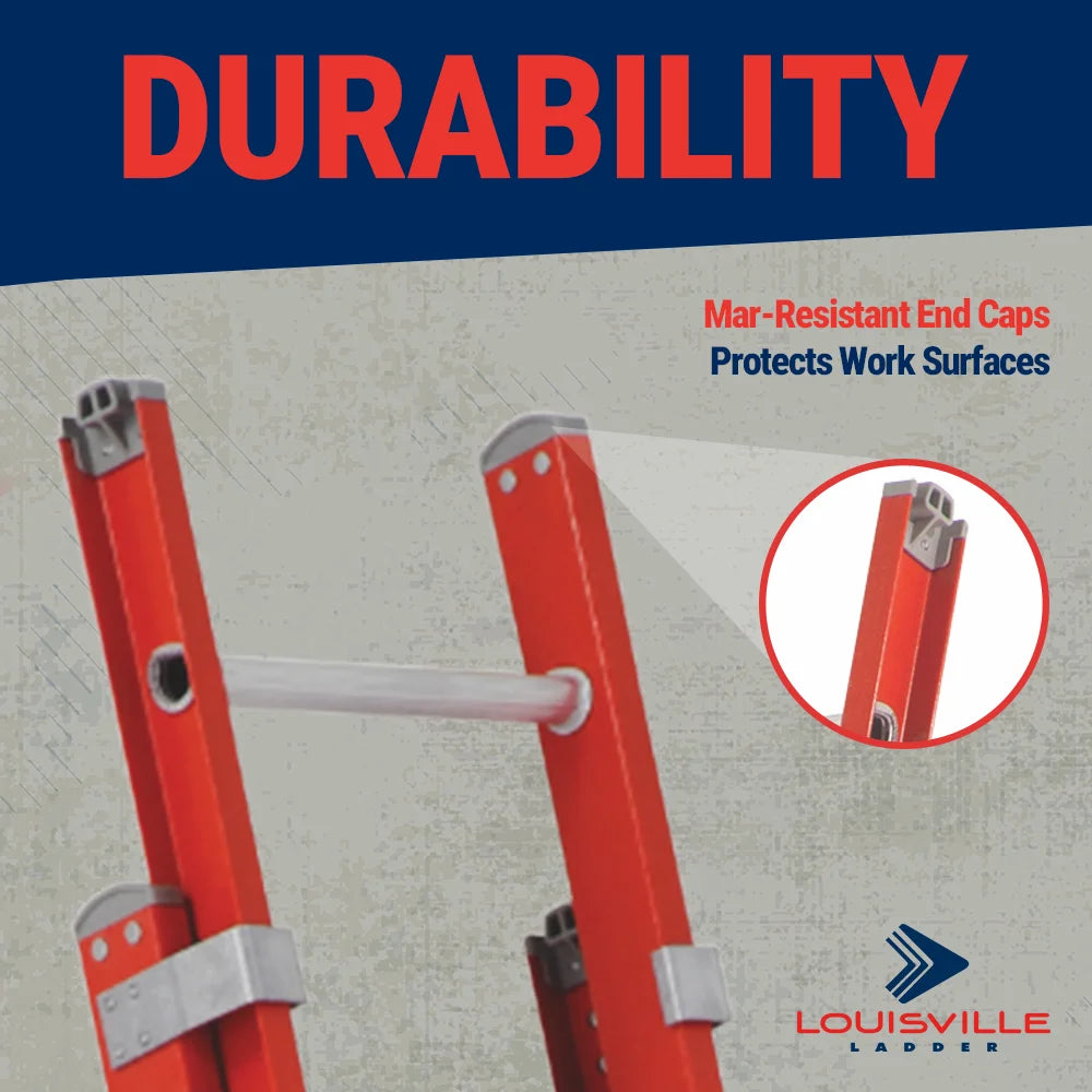 Louisville Ladder 40-Foot Fiberglass Extension Ladder, 300-Pound Load Capacity, Type IA, FE3240