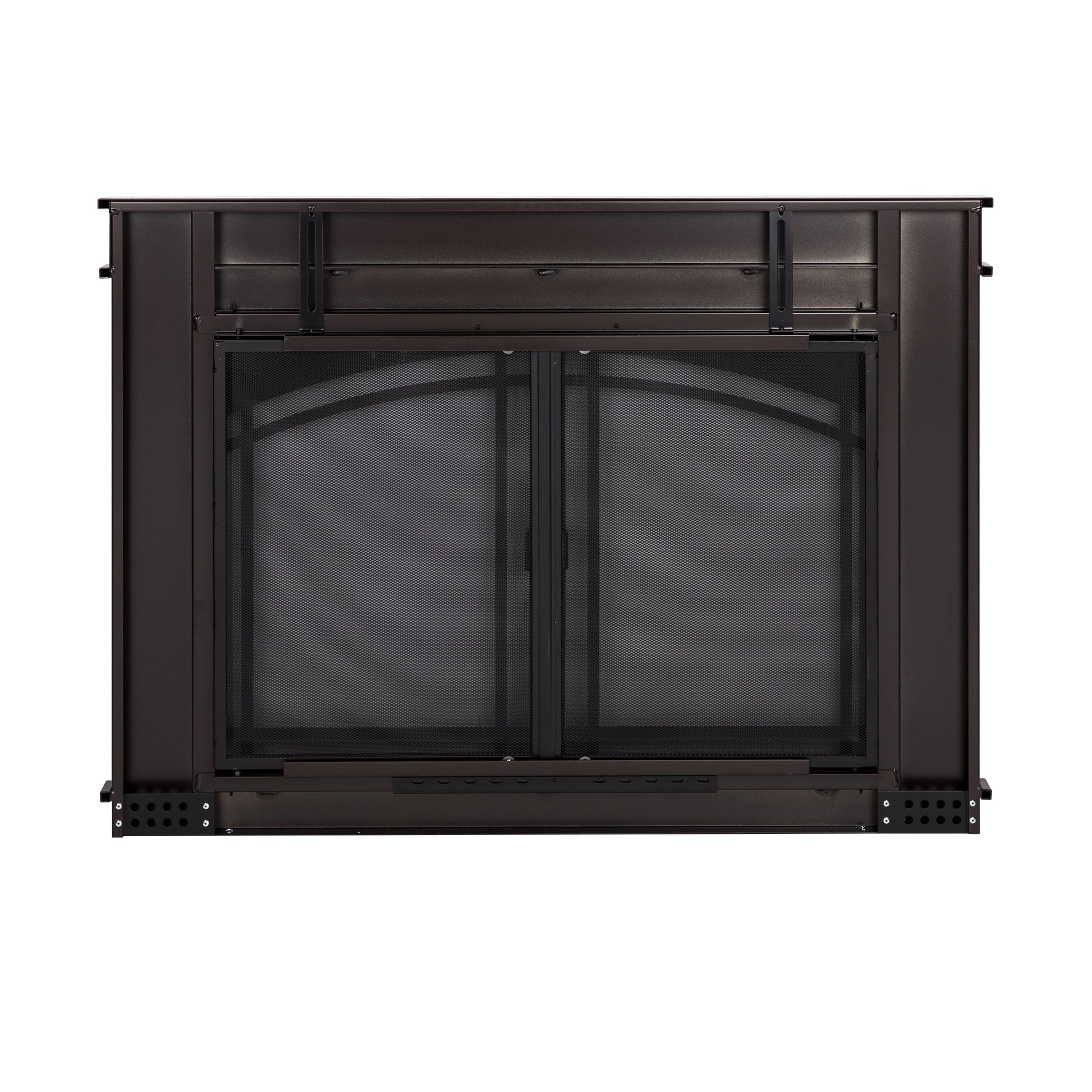 Pleasant Hearth Fenwick Glass Firescreen Oil Rubbed Bronze - Medium